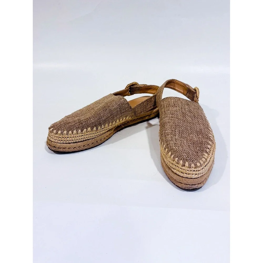 ZARA Beige espadrille sandals | Jute woven summer | Size 35 EU - Picture 5 of 9